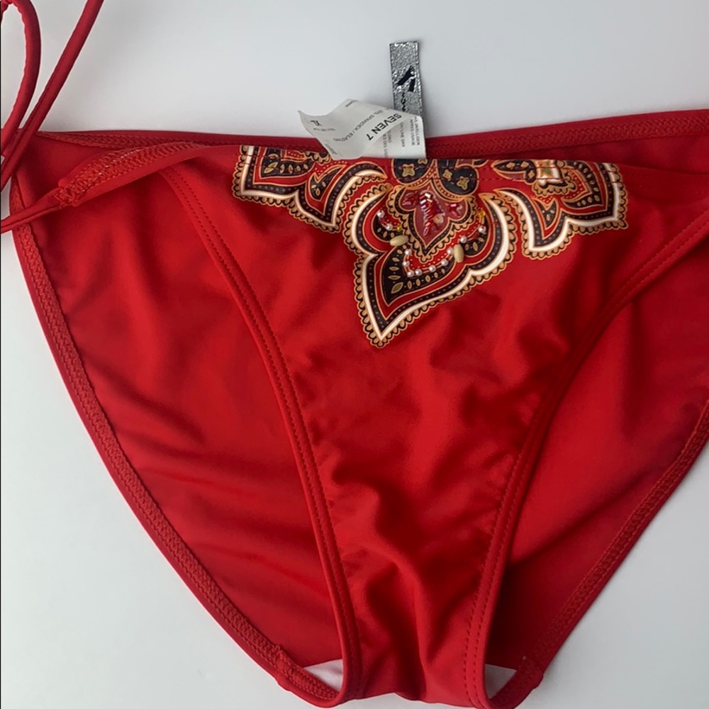 Seven7 XL Red Bikini Bottom Suit